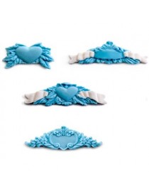 Molde 3D para Fondant y Chocolate de Orlas o Bordes Decorativos IBILI Modelo 872206-Azul - Envío Gratuito