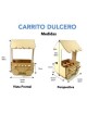 ART180 CARRITO DULCERO PARA MESA DE DULCES, CENTRO DE MESA, CANDY BAR - Envío Gratuito