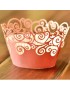 MagiDeal 50pcs De La Taza Del Mollete Bandejas Wrap Pastel Envoltorio De Color Rosa Del Partido Caso Decoración Forro
