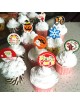 MagiDeal Cupcake Decoración Tarjeta Del Parte Movible De La Torta De Papel 95-100 X Navidad Lindo De Halloween Del Fantasma - En