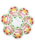 MagiDeal La Decoración Del Partido Del Papel Tarjeta De Inserción Torta 95-100pcs Magdalena Feliz Navidad