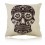 Generic Cosecha De Lino Cráneo Cojín De Algodón Sofá Cama Caso La Decoración Del Hogar Elegante Funda De Cojín
