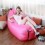 Ocio ocasionales de la playa que acampan yendo rápido inflable peces planos dormir Sofá cama de colchón de aire de color rosa