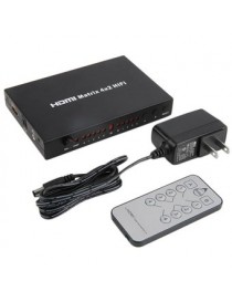 EH Matriz HDMI interruptor 4x2 Soporte HIFI Video Converter Audio y Control Remoto Negro - Envío Gratuito