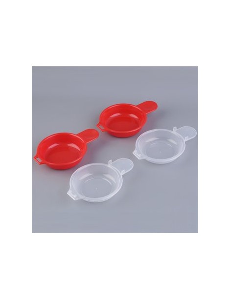 EW 2 Set Inicio Microondas Huevo Recipiente De Plástico Rojo - Envío Gratuito