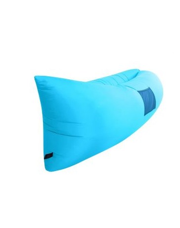 Sofa-Cama Inflable Palmera's Bay Airpoof Portatil Camping Playa Impermeable Tumbona Color Azul - Envío Gratuito