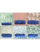 Decoración de la pared Relieves pintura de la flor del patrón Roller - (azul) - Envío Gratuito