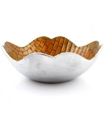 Style My Way Handcrafted Round Shape Golden Serving Bowl - Envío Gratuito