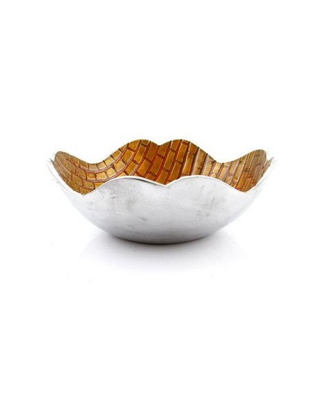 Style My Way Handcrafted Round Shape Golden Serving Bowl - Envío Gratuito