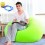 1Set Moda Flocado Inflable Sofá Bolso Silla Plegable Al Aire Libre Jardín Sofá Sala Mueble Esquina Sofa Cama Con Bomba -Verde