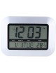 EW Auto Ajuste Digital Home Office Decor Reloj De Pared Con Temperatura Interior Plata - Envío Gratuito