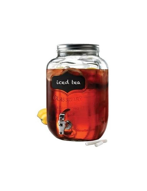 Vitrolero Para Bebidas Yorkshire Mason Jars Con Gis De 7.9 L De Vidrio-Transparente - Envío Gratuito