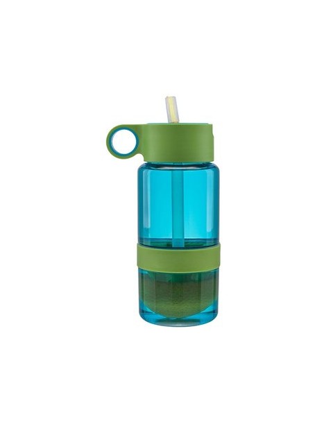 Botella Preparadora de Limonada con Popote-Verde con Azul - Envío Gratuito