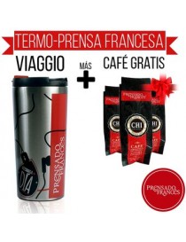 Viaggio Termo Y Cafetera Prensa Francesa Plata + DE REGALO Café - Envío Gratuito