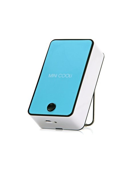 Mini Portátil De Aire Acondicionado Ventilador De Refrigeración 1400mAh 5V USB Recargable Con Soportede-Azul - Envío Gratuito