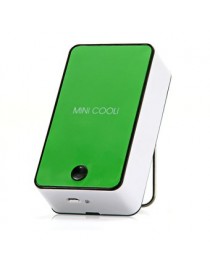 Recargable Ventilador De Refrigeración 1400mAh 5V Mini Portátil Sin Cuchilla De Aire Acondicionado - Verde - Envío Gratuito