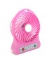 Mini USB Fan LED Soplador Portátil Aire Acondicionado Escritorio Bolsillo Móvil Batería Ventilador Eléctrico （Rosado）