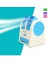 Mini pequeño Ventilador de Refrigeración USB de Escritorio sin cuchilla de doble aire Acondicionado portátil - Azul