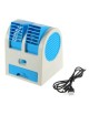 Mini pequeño Ventilador de Refrigeración USB de Escritorio sin cuchilla de doble aire Acondicionado portátil - Azul - Envío Grat