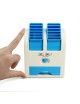 Mini pequeño Ventilador de Refrigeración USB de Escritorio sin cuchilla de doble aire Acondicionado portátil - Azul - Envío Grat