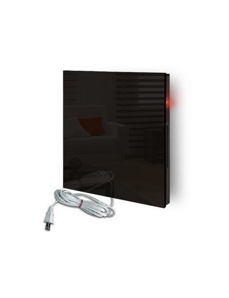 Calefactor de Pared Ultradelgado de Vidrio Cristal Negro 55x55cm 330w CalorSolar CERATI 341CaSol-N -Negro - Envío Gratuito