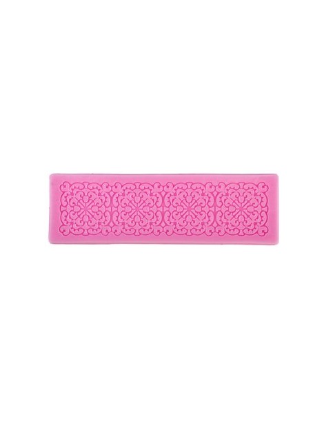 Generic Fondant Silicona Encaje Pastel Arte Del Azúcar De La Torta Tapete Molde Textura De Color Rosa - Envío Gratuito