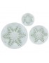 Generic 3Pcs Copo Nieve Dulces Cortador Émbolo Tarta Molde Snowflake Fondant Cake Cutter