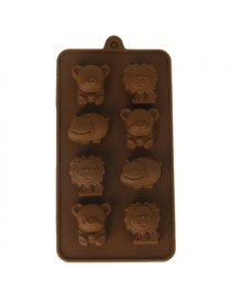 Generic León Y Hipopótamo Y Patrón De Muffin De Chocolate De Caramelo De Gelatina De Silicona Del Molde Del Hielo Del Oso - Enví