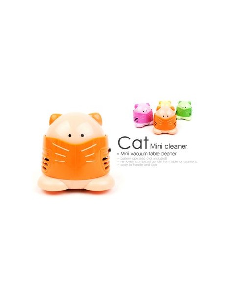 Historieta del gato gatito mini aspirador de polvo escritorio - Naranja - Envío Gratuito