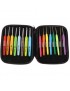 MagiDeal 16 Tamaños Mango De Plástico Ganchos De Ganchillo Cabeza De Metal Agujas 1.0mm-6.0mm