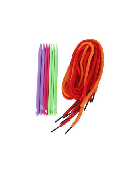 MagiDeal 7x Gancho Gancho Crochet Hooks Magia tejer Hand Tools Plástico Multicolor 4-7mm - Envío Gratuito