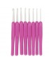 MagiDeal 8Size Cabeza De Plástico Ganchillo Ganchos Agujas Tejido A Crochet 2.5mm-6mmRosa