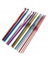 MagiDeal 12Tamaño Ganchos De Ganchillo Crochet Tejido Tejer Multicolor Aluminio 2.0-8.0mm