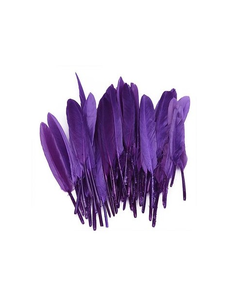 Generic 50pcs Teñido Pluma De Ganso 4-6in Púrpura Dyed Goose Feather - Envío Gratuito
