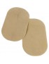 Generic Par De óvalo Hierro Tejido Flocado En El Codo Parches De Rodilla Camello 18x11cm