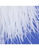Generic Plumas De Avestruz Teñidas Franja 1 Yard Recorte Blanco Ostrich feather fringe - Envío Gratuito