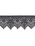 Generic 3 Yard 19cm Amplia Negro Pestaña Encaje Recorte DIY Applique De Coser Costura
