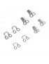 Generic Ganchos De Sujetador Y Ojos Ropa De Costura 8 Mm 10 Mm Paquete De 36 Juegos De Plata