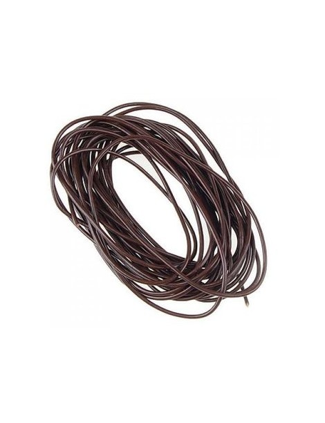 Generic 1.5mm 5m Redonda Del Cuero Genuino De Hilo De Cordón Cuerda - Brown - Envío Gratuito