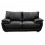 Love Seat Moderno Tokio Fabou Muebles - Negro