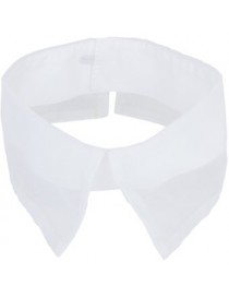 Generic Organza Blanco Señaló Escote Charming Collar Apliques De Costura - Envío Gratuito