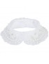 Generic Perlas De Imitación De Flores De Ganchillo Voile Blanco Cuello Escote Encantador Apliques De Costura