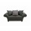 Love Seat Gray Fabou - Gris Oxford, Capitonado, Moderno, Minimalista