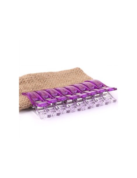 Pixnor 50pcs De Costura Del Arte Plástico Quilt Binding Clips Pinzas (púrpura) - Envío Gratuito