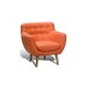 Sillón Individual, Vintage Home Designe, Orange Seat, Tapizado tipo Gamuza- Naranja - Envío Gratuito