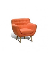 Sillón Individual, Vintage Home Designe, Orange Seat, Tapizado tipo Gamuza- Naranja - Envío Gratuito