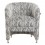 Sillón Bar Liz Bohai tapizado en Jacquard-Blanco con Café