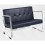 Sofa Sala Sillon Minimalista 2P Modernista En Piel Elegante