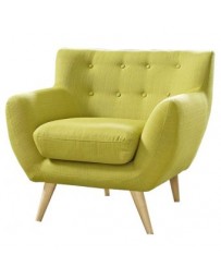 Sillón Individual, Vintage Home Designe, Green Seat, Tapizado Tipo Gamuza- Verde Limón - Envío Gratuito