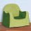 Sillón infantil de lectura de P´kolino color verde